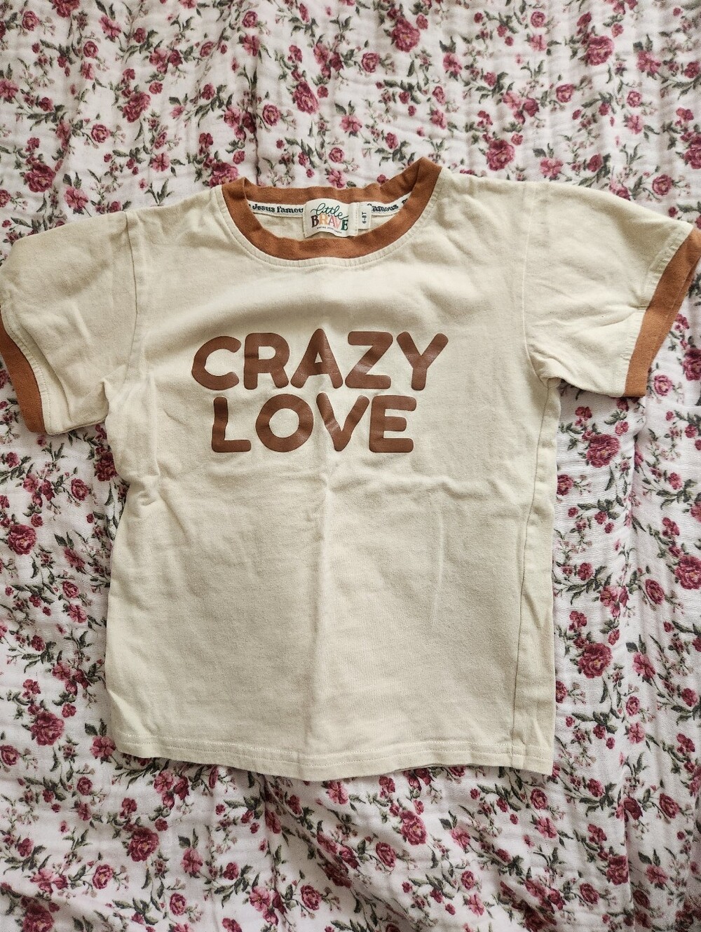 Little & Brave Crazy Love  Ringer Tee